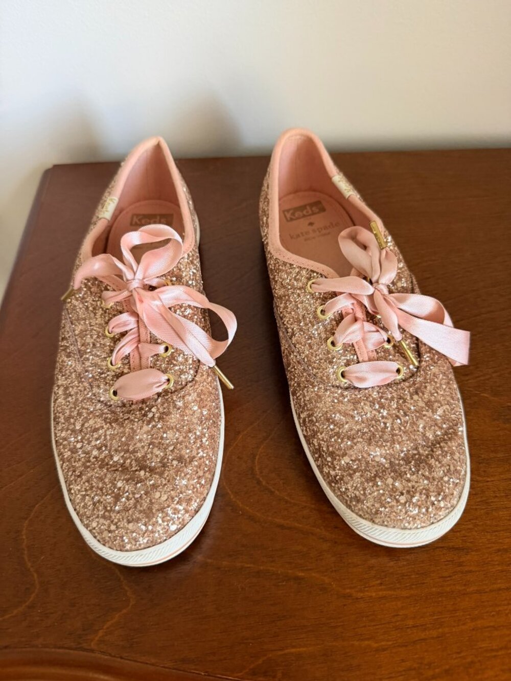 Keds x Kate Spade Rose Gold Glitter Sneakers